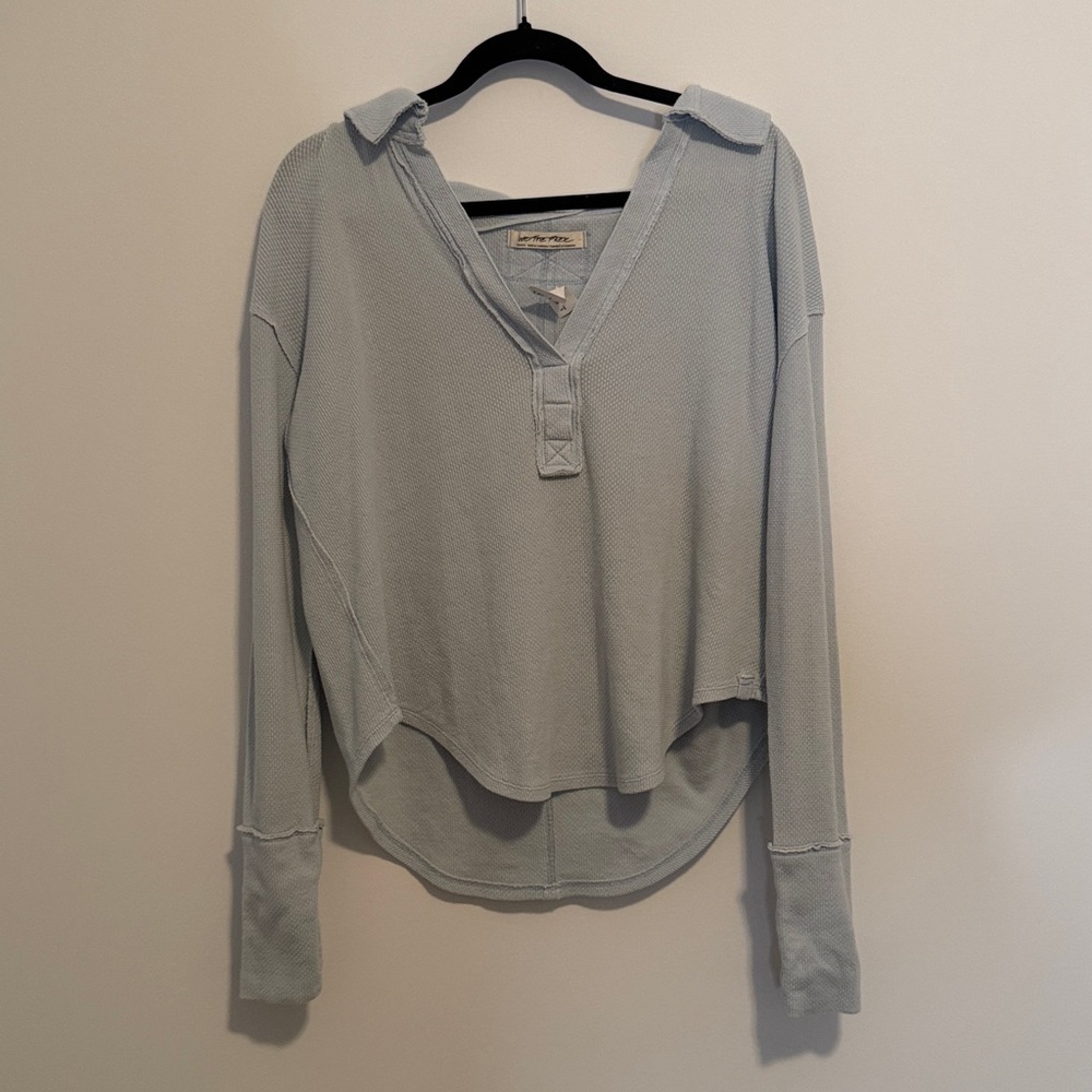 NWOT We The Free Light Green Thermal Longsleeve - Picture 2 of 7